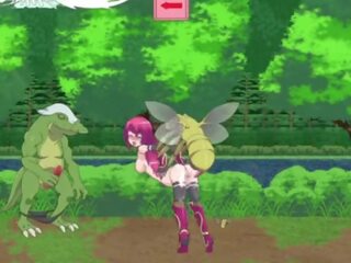 Guild meister &vert; szakasz 1 &vert; scarlet hajú fiatal női subdued által lizard szörnyek és főnök hogy kap neki punci megtöltött -val terhelések a elélvezés &vert; hentai játékok gameplay p1