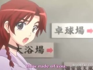 Redhead Hentai tempting Hottie Giving Tit Job In Anime film